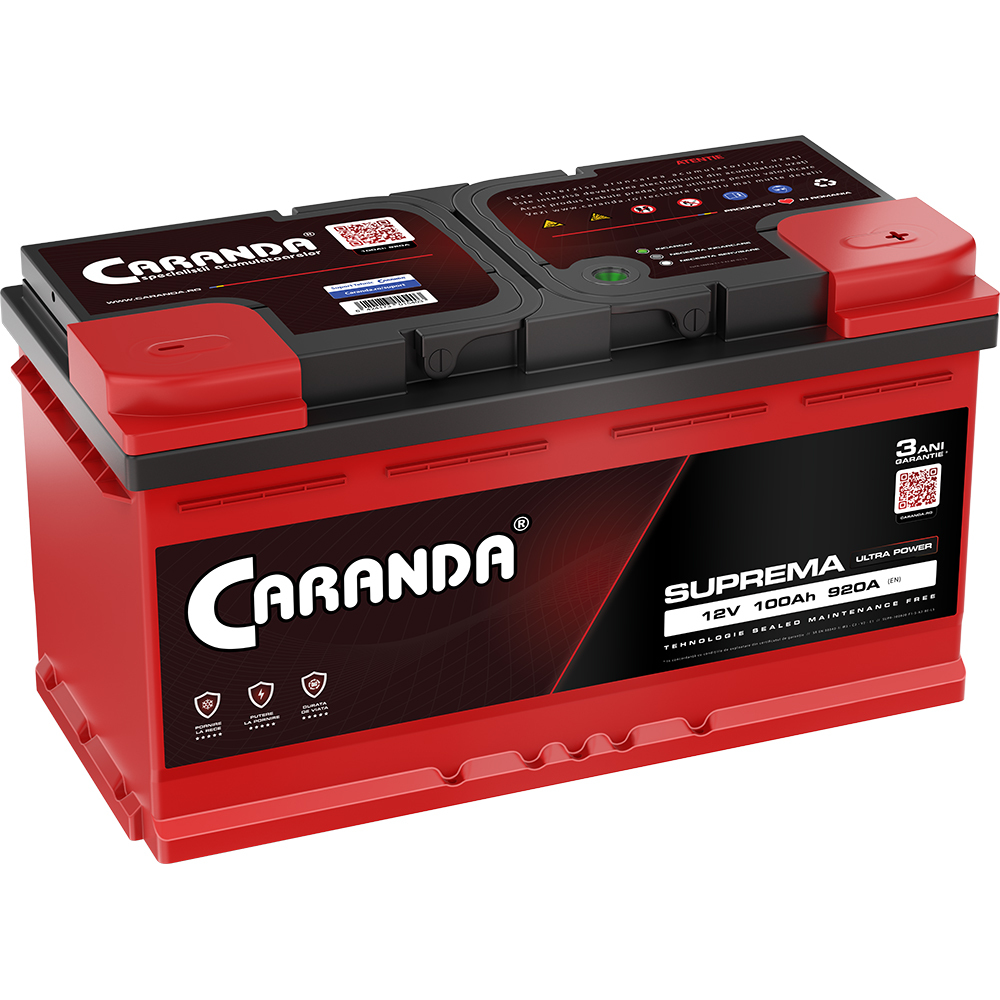 baterie auto caranda suprema 100ah-