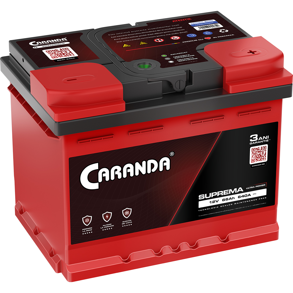 baterie auto caranda suprema 66ah-