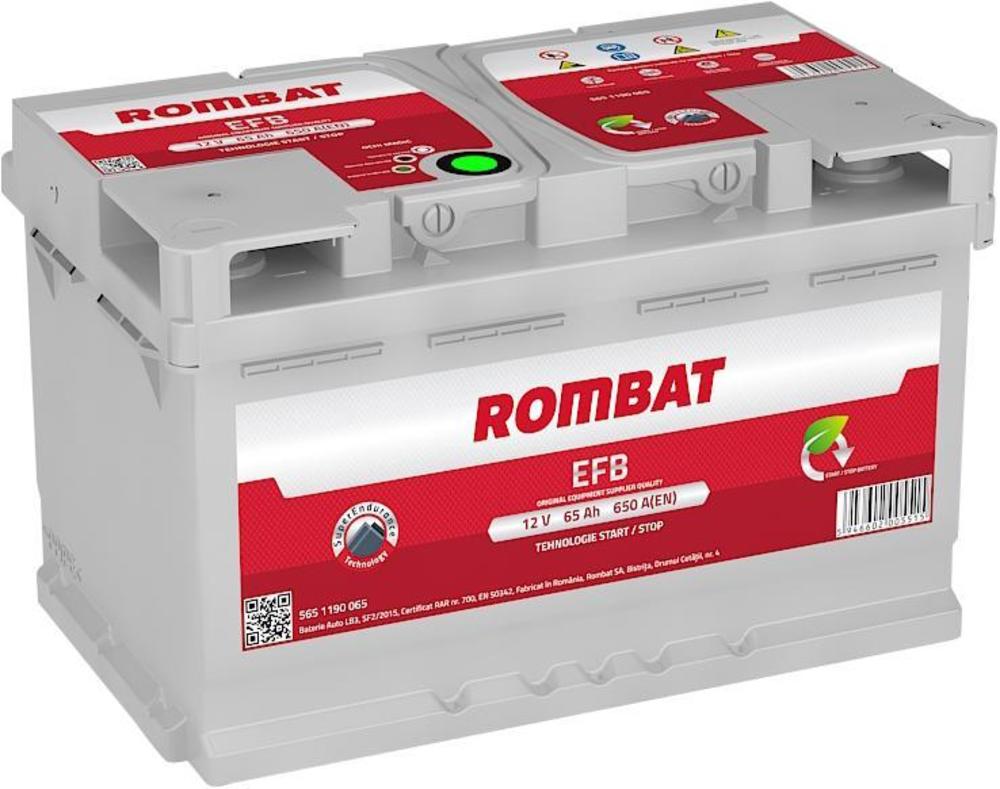 baterie auto ROMBAT efb 65ah startstop /-Rombat baterie auto ROMBAT efb 65ah startstop /-Rombat