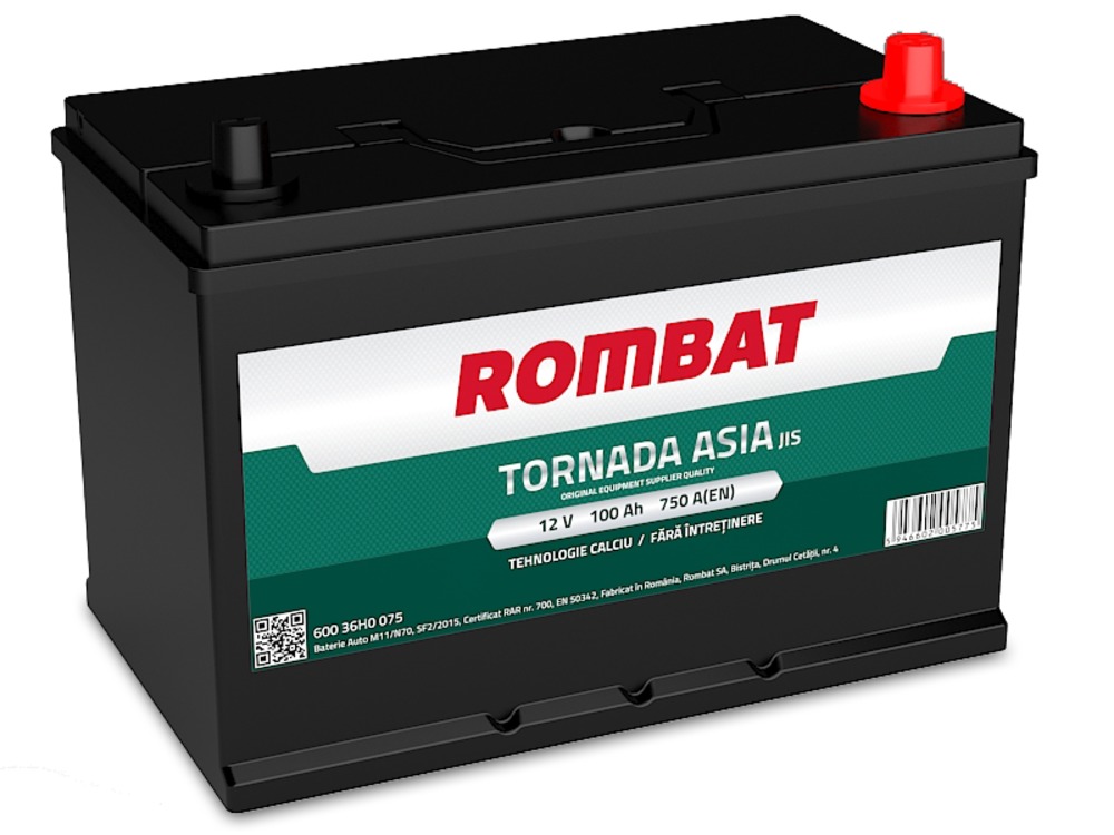 baterie auto ROMBAT tornada asia 100 ah borne normale-Rombat baterie auto ROMBAT tornada asia 100 ah borne normale-Rombat