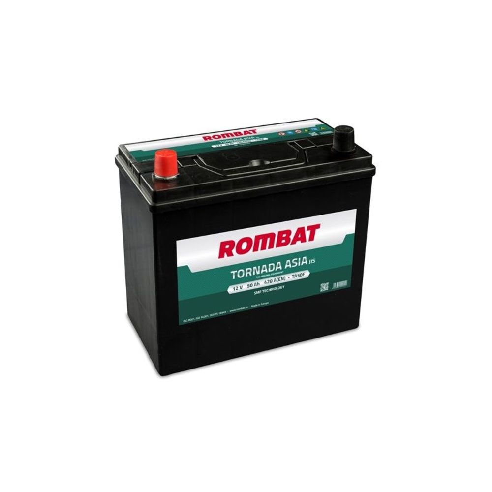 baterie auto ROMBAT tornada asia 50 ah borne inverse-Rombat baterie auto ROMBAT tornada asia 50 ah borne inverse-Rombat
