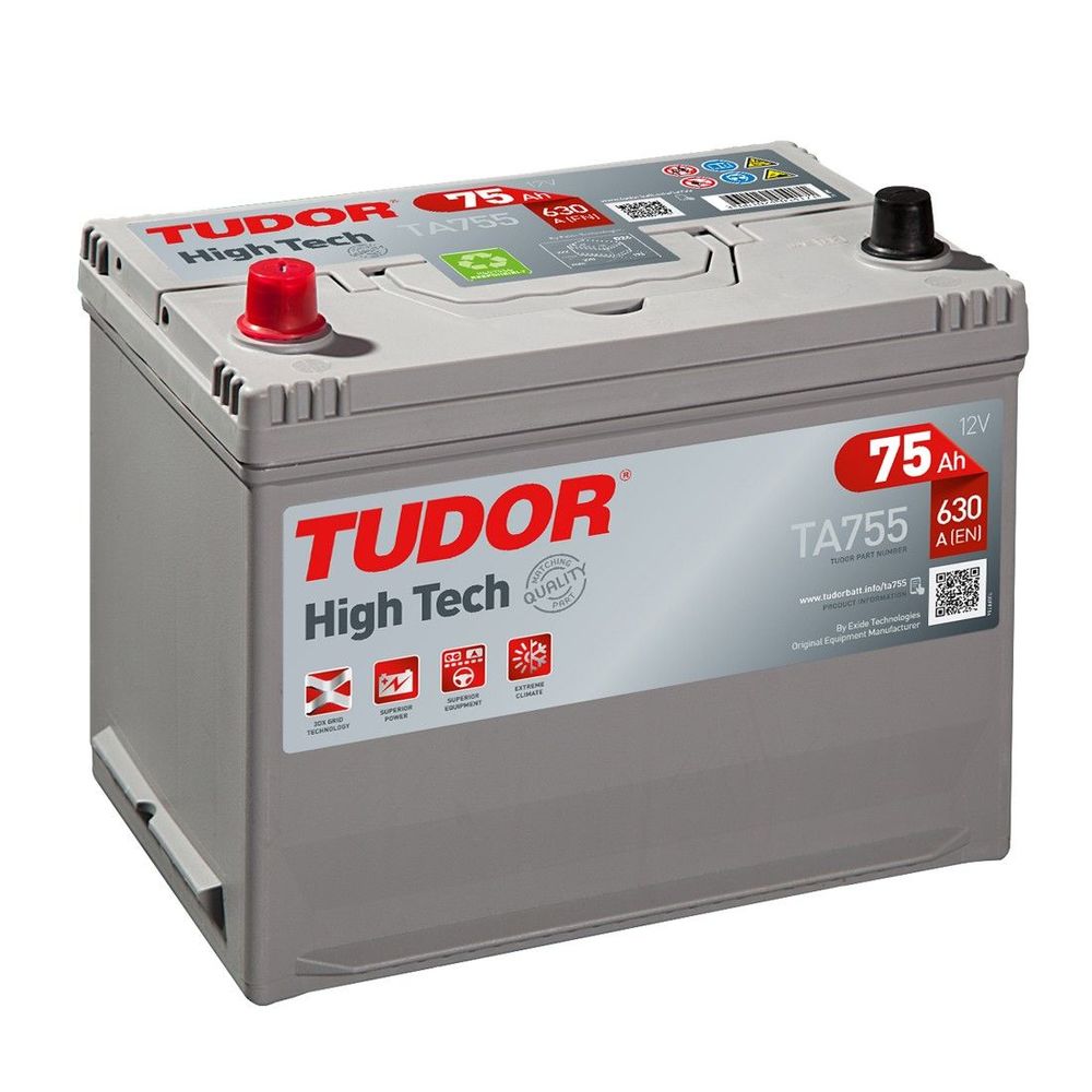 baterie auto TUDOR high tech 75ah ta755-Tudor baterie auto TUDOR high tech 75ah ta755-Tudor