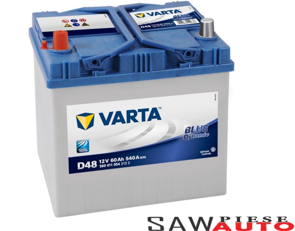 baterie auto VARTA blue dynamic asia 60ah 540a borne inverse-Varta