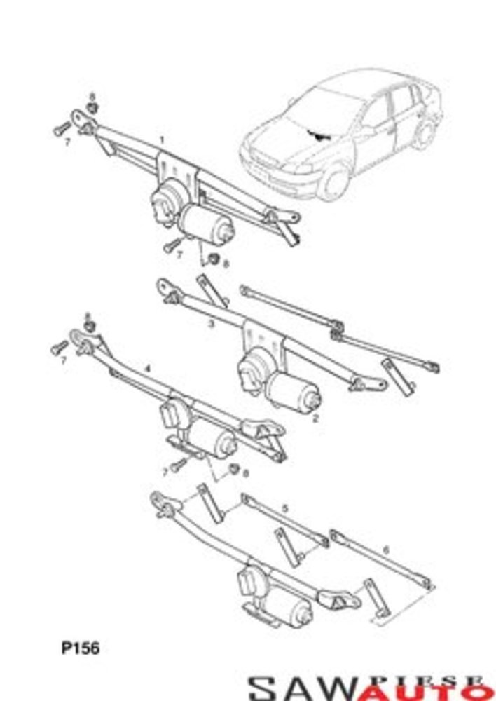 brat dreapta ansamblu stergatoare opel astra g-