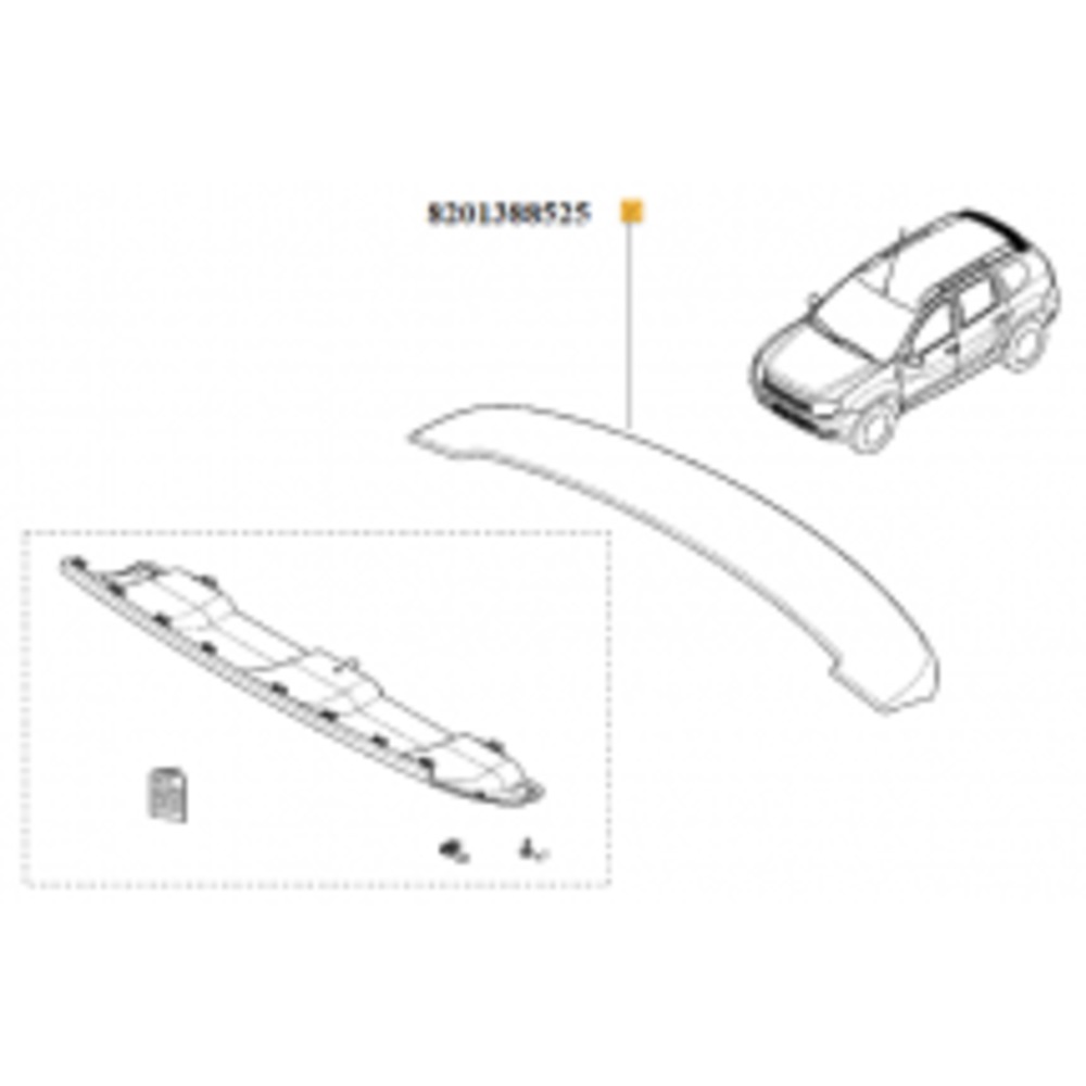 eleron hayon duster RENAULT OE-Renault oe eleron hayon duster RENAULT OE-Renault oe