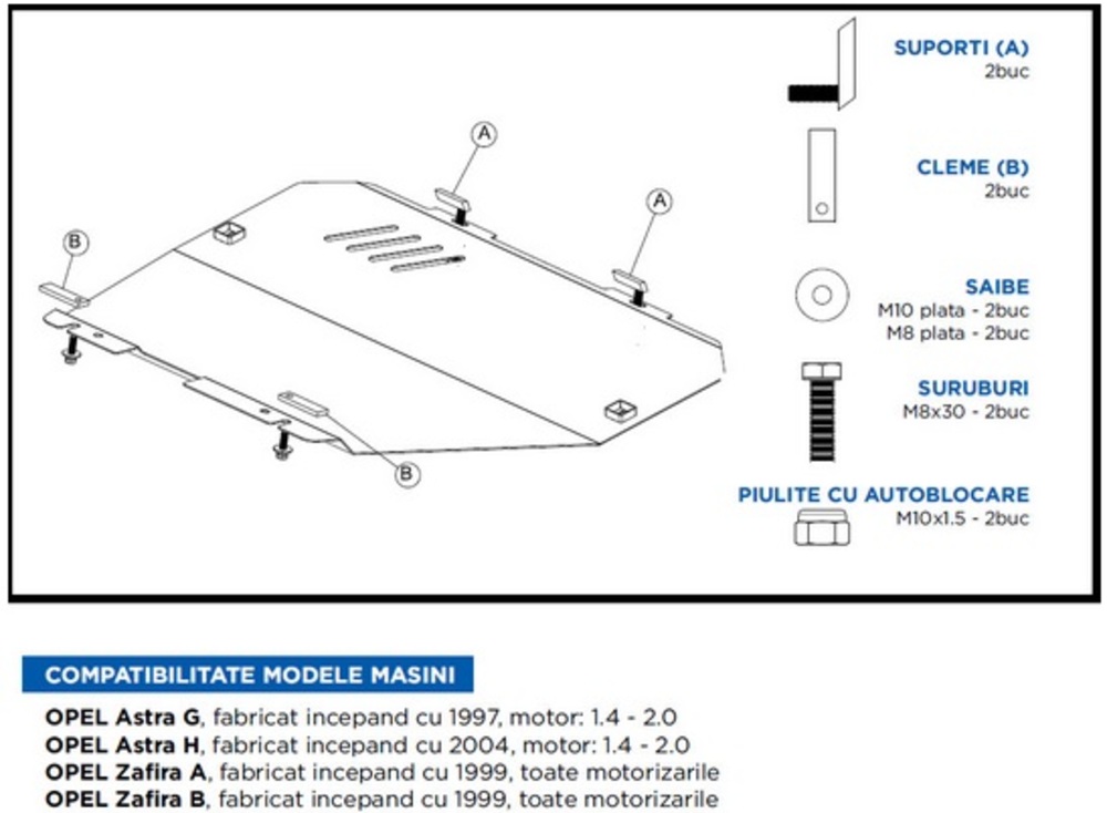 scut motor metal pentru opel astra/zafira MTR-Mtr scut motor metal pentru opel astra/zafira MTR-Mtr