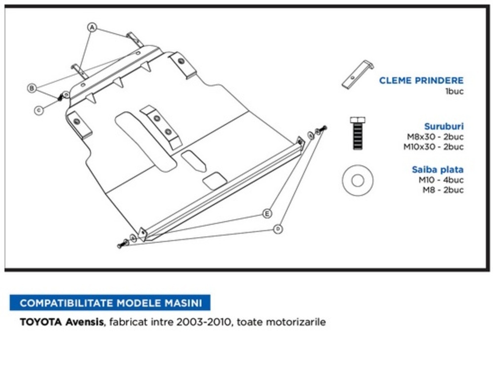 scut motor metal pentru toyota MTR-Mtr scut motor metal pentru toyota MTR-Mtr